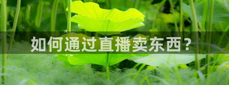 乐球直播中超：如何通过直播卖东西？